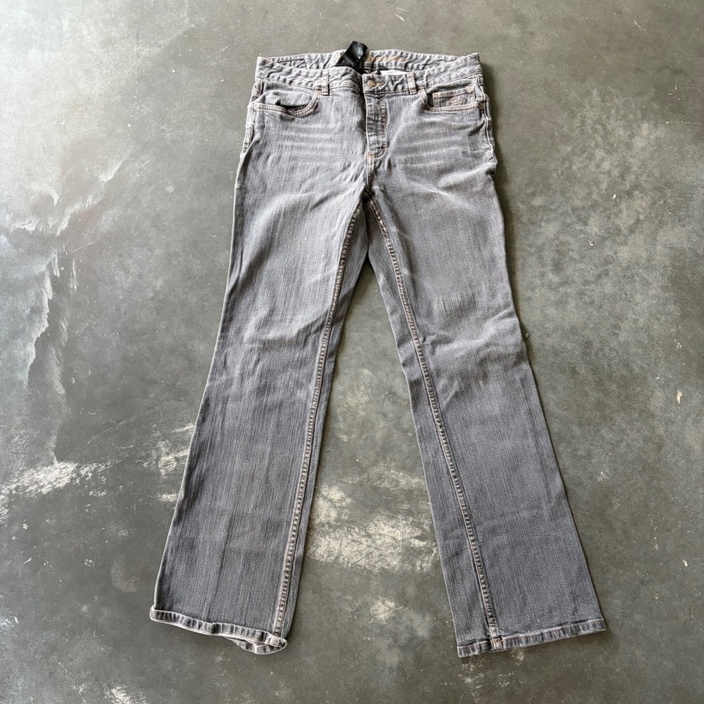 Harley Davidson Womens Gray Bootcut Biker Jeans Size 14 Long